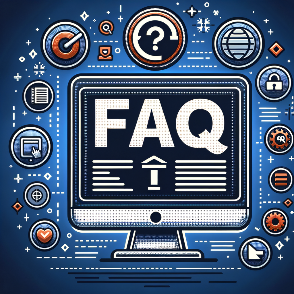 「Admission」のロゴと関連するデジタル広告アイコンが表示されたFAQインターフェース