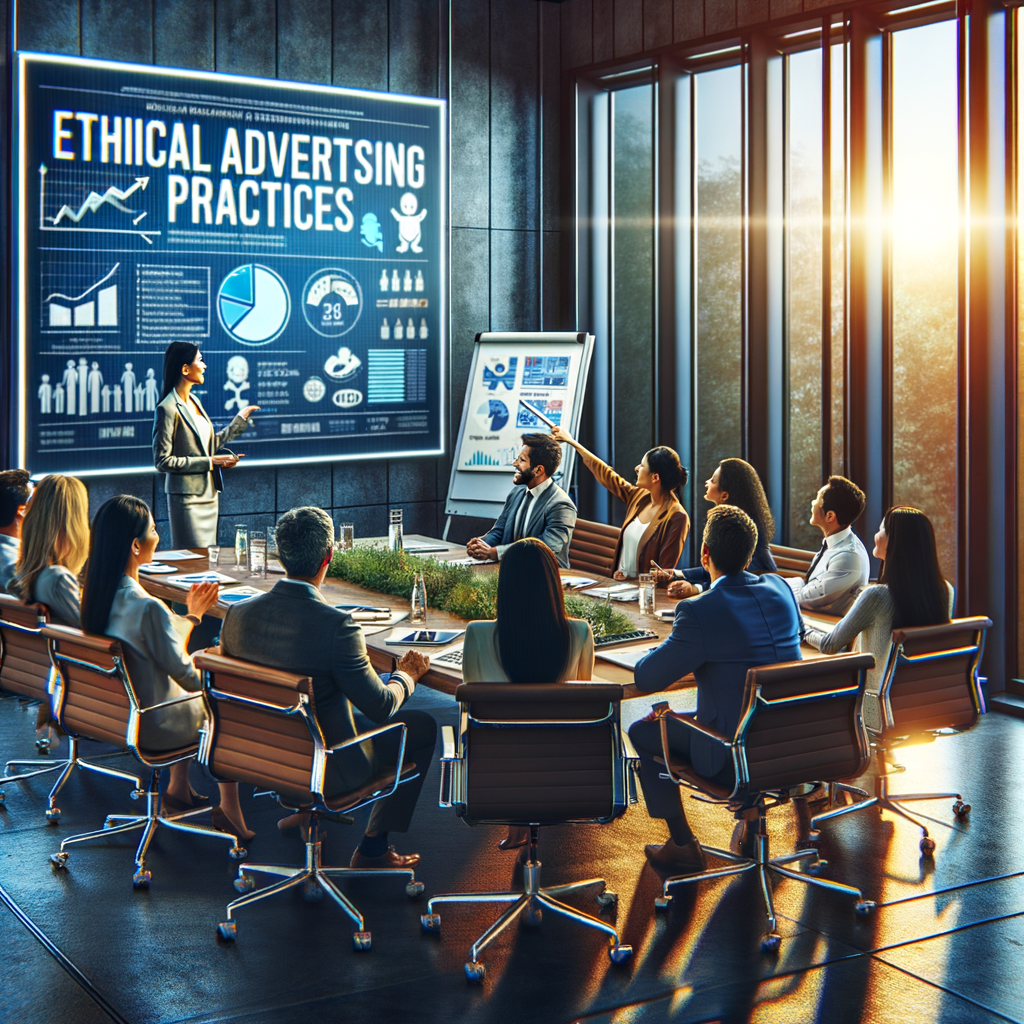「倫理的な広告実践」について議論するアジア系ビジネスプロフェッショナル
